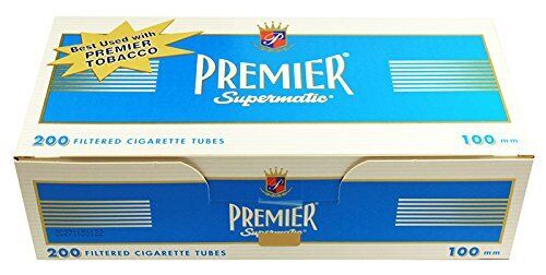 Premier Supermatic bleu (lumière) - Tubes à cigarettes 100 mm [5 boîtes] - Photo 1/2