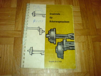 Orig. ETL Ackerwagenachsen der Bergischen Achsenfabrik
