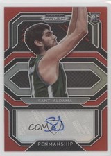 2021 Prizm Draft Picks College Penmanship Red Santi Aldama Rookie Auto RC rf2