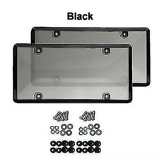 2pcs License Plate Frame Set License Plate Holders Racks Modified Protect Covers