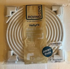 Roving Cove Baby Proofing Edge Corner Guards 18ft Oyster White Jumbo Hefty-Fit