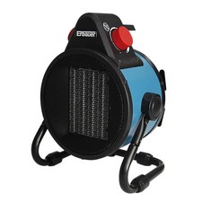 Erbauer 2500W Electric PTC Workshop Garage DIY Fan Space Heater Blue Black Red