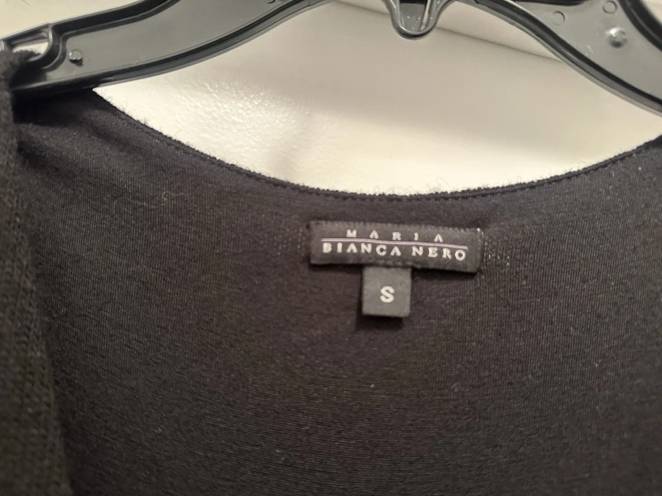 Maxi Vestido Maria Bianca Nero Negro Lana y Seda - Nuevo sin etiquetas Talla S Foto 4 de 4