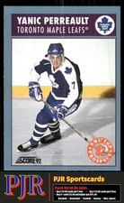 Yanic Perreault 1992-93 Score Canadian #487 Toronto Maple Leafs Rookie