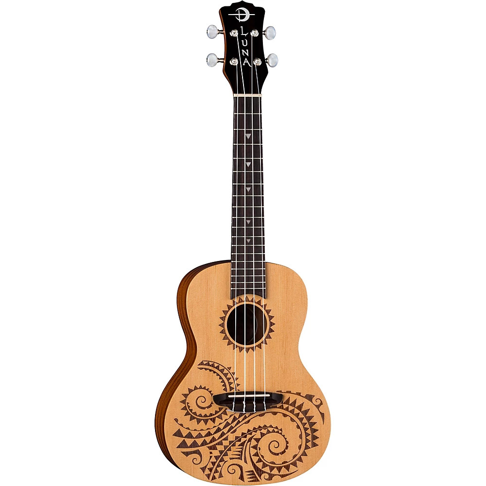 Luna Guitars Tattoo Spruce Concert Ukulele Satin Natural 20590₽