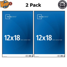 12x18 Front Loading Wall Picture Frame Versatile Display Tabletop Black 2 Pack