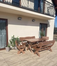 Möbel Gartenset Sitzgruppe Balkonset "TYROL" Parkmöbel Holzgestell Gruppen