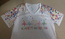Konfetti im Herzen Herzschlag Herz EKG Karnev...