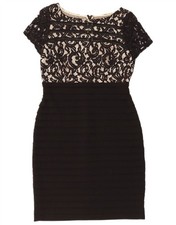 Adrianna Papell Womens Sheath Dress UK 14 Large Black Viscose BV19
