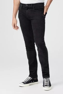 PAIGE Lennox Slim Fit Black Stretch Jeans Men s 30 Transcend