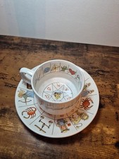 Set tazze da tè e piattini vintage Jon Anton Taltos Fortune Telling - anni 70 inglese