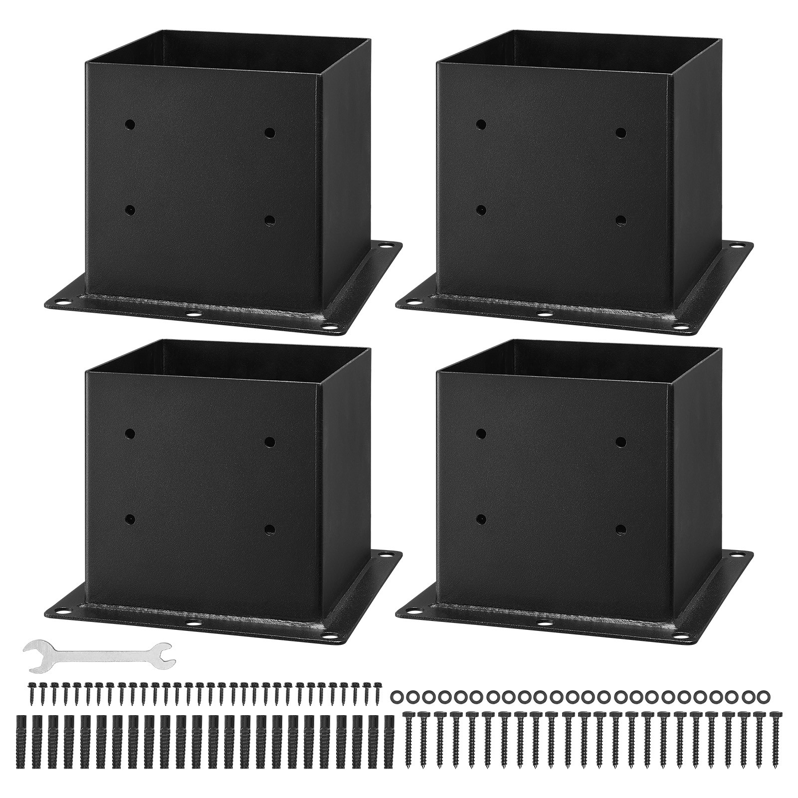 Staffe per pali 96x96 mm support poteau bois acier carbone pour fixation terrasse 4x