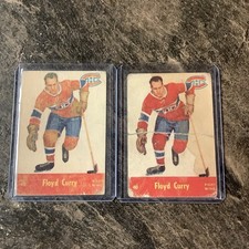 1955-56 parkhurst Floyd Curry Card Lot.