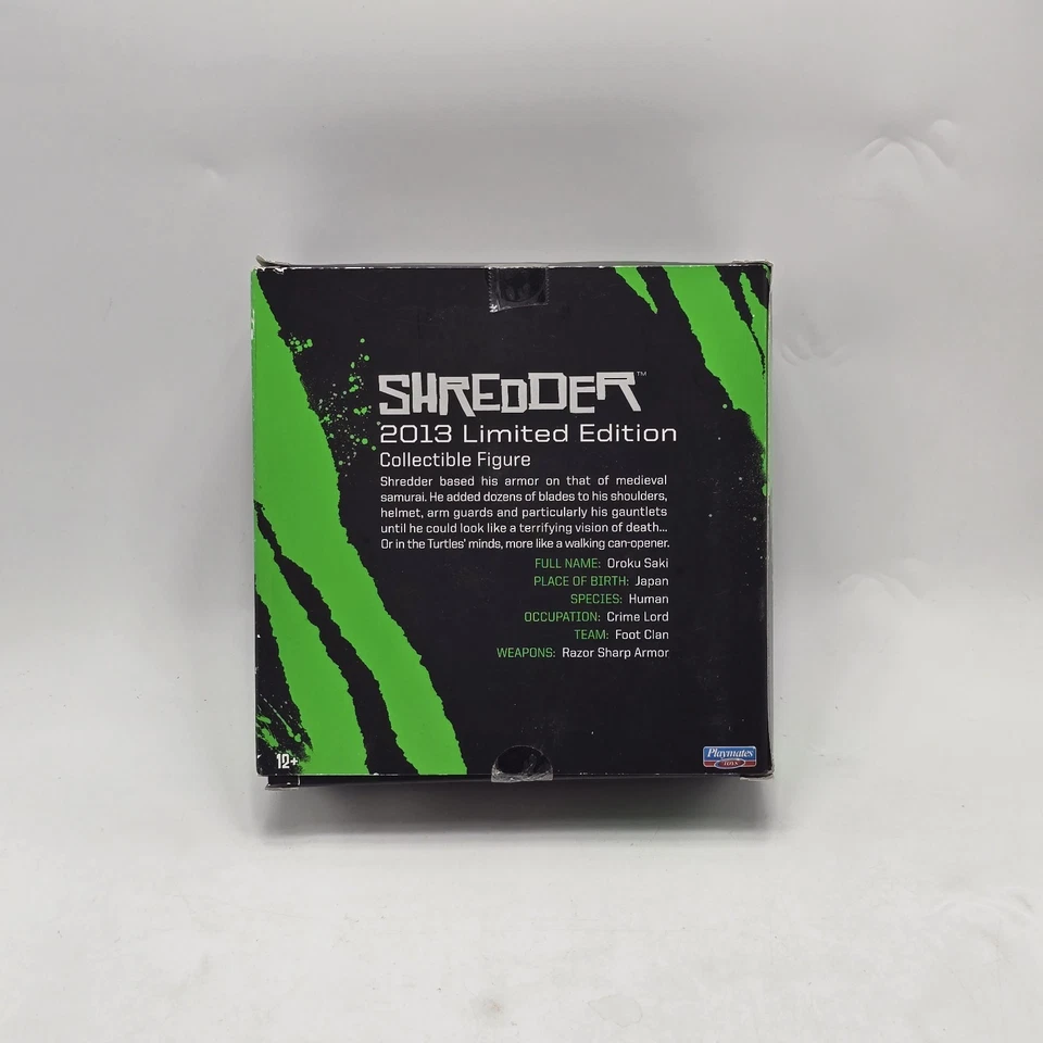 TMNT 2013 SDCC Shredder Limited Edition 2012 Series CIB Rare Playmates - Image 2 of 4