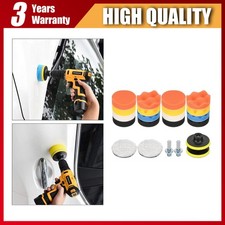 22pc Car Buffing Pads 3 Polishing Sponge Set For Drill Waxing Foam Polisher Kit