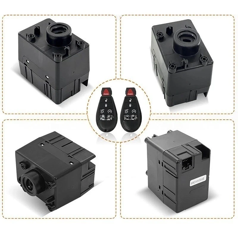 Module Wireless Ignition Node With Keys For 2009-2015 Dodge Ram 1500 2500 3500 - Imagem 2 de 4