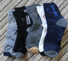 Men’s Dress Crew Socks 10 Pairs Multicolour Black Grey White One Size