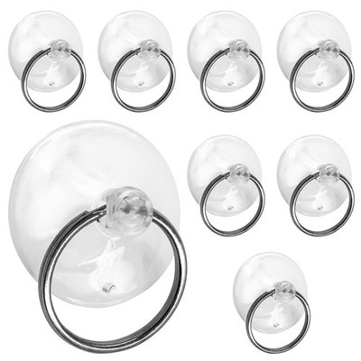Piutouyar 12Pcs Suction Cup with Ring 2''/50mm Clear Key 2''/50mm, Yellow 