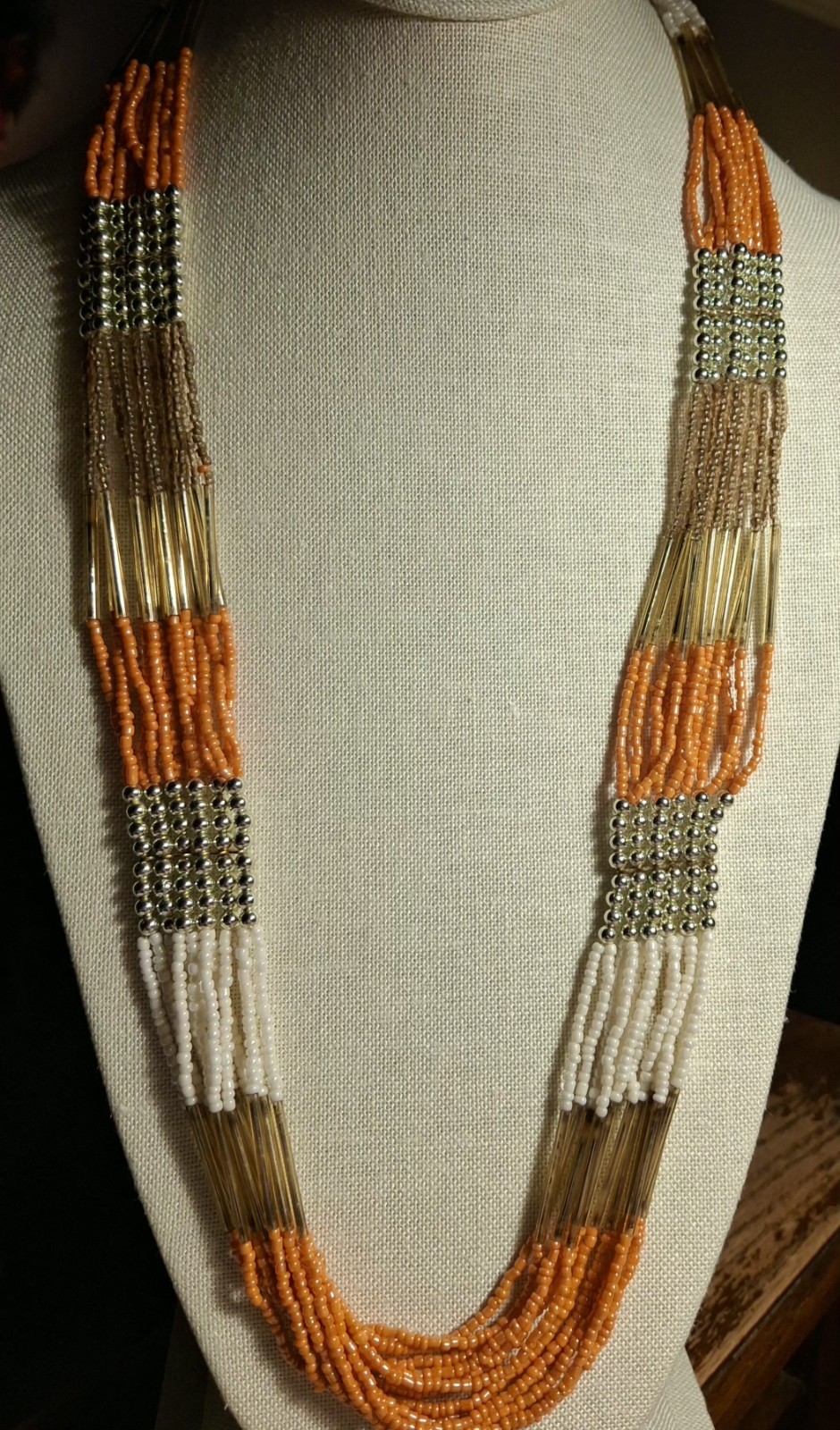 Aldo signed Multi-Strand Statement Beaded Necklac… - image 1