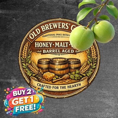 Medieval Honey Mead Ale Metal Sign Vintage Bar Pub Wall Decor 8x8