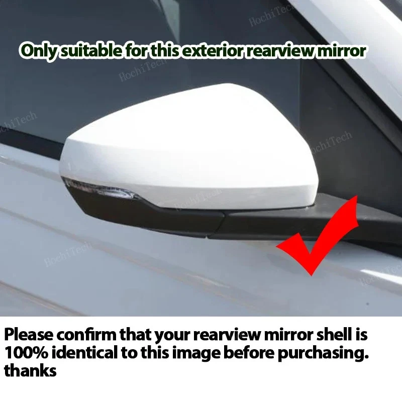 Carbon Pattern Rearview Side Mirror Caps for VW Volkswagen Polo AW BZ 2017-2023 - Imagem 2 de 4