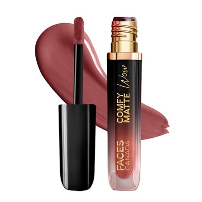 FACESCANADA Comfy Matte Wow Liquid Lipstick - Choco Couture 01, 3.8Ml