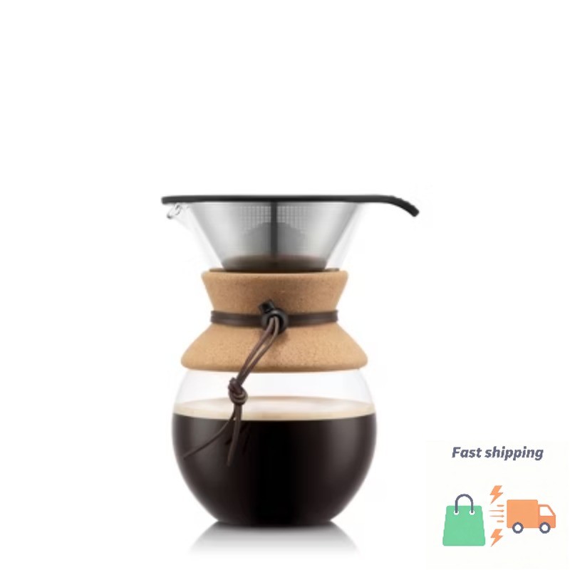 Bodum 8 Cup 34oz Pour Over Coffee Maker: Permanent Screen Filter
