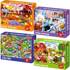 Puzzles for Ages 4-6   4 x 48 Pieces Jigsaw Puzzles for Toddlers 2-4   Childr...