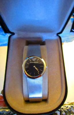 Emporio Armani Women's Watch Silvertone Model AR11091? in Original Box Untested