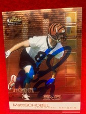 Matt Schobel 2002 Topps Finest #108 Cincinnati Bengals SIGNED Auto Card Rookie. rookie card picture