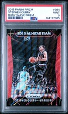2015 PANINI PRIZM RUBY WAVE PRIZM #364 STEPHEN CURRY 315/350 PSA 9