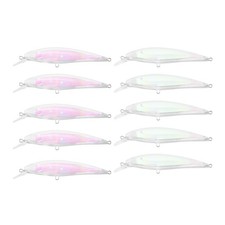 10Pcs Transparent Baits Blank Hard Baits 3D Unpainted Fishing Bodies9051