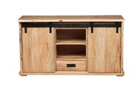 Lowboard Baumkante 128 X 45 X 70 Cm Akazienholz Massiv Naturfarben Lian Iv