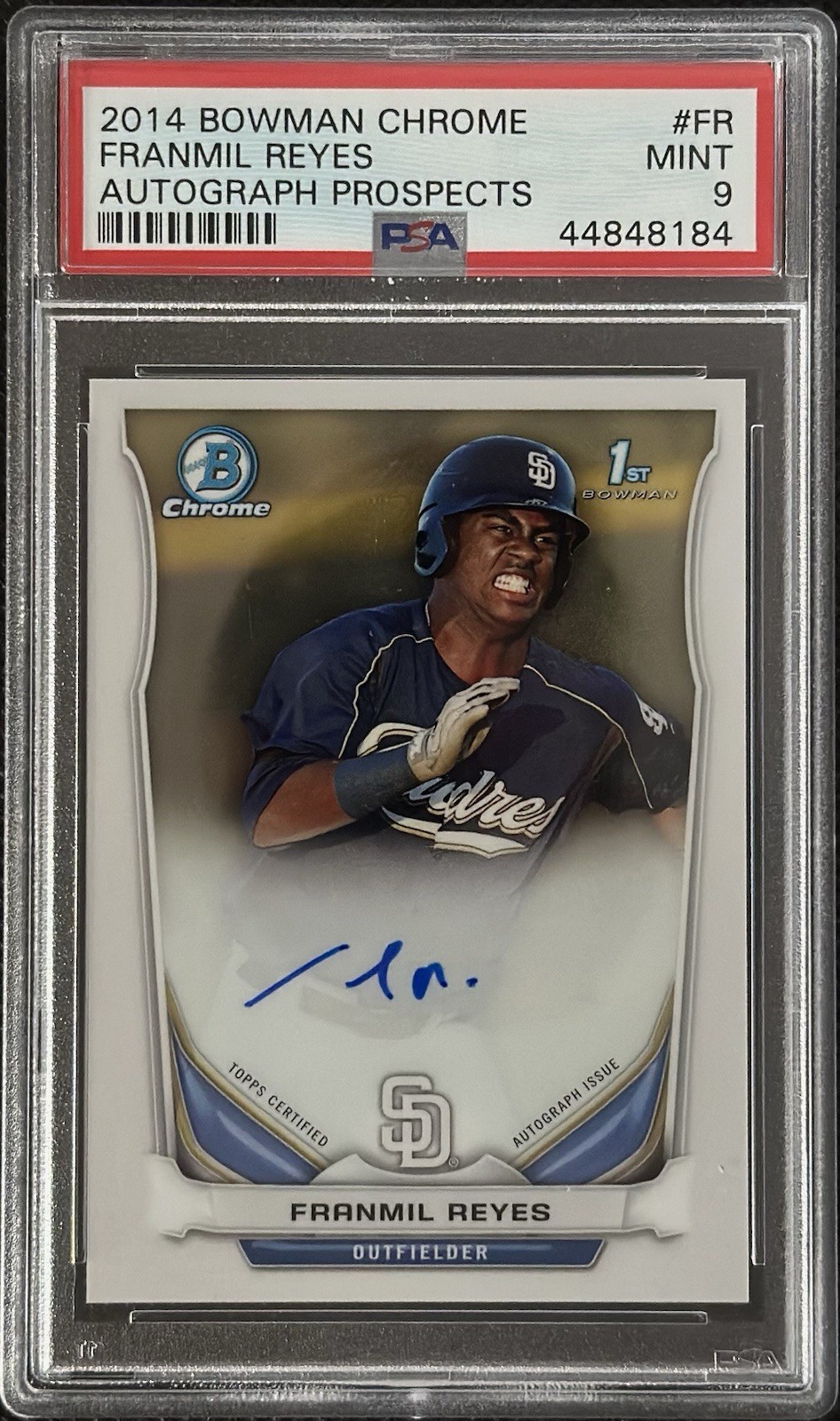 Franmil Reyes 2014 Bowman Chrome 1st Prospect AUTO #BCAP-FR PSA 9 MINT