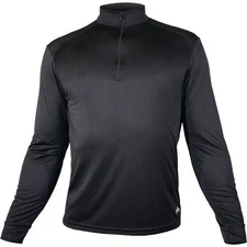 Hot Chillys Peach Skins Solid Zip-T Mens Black 2X-Large -Open Box