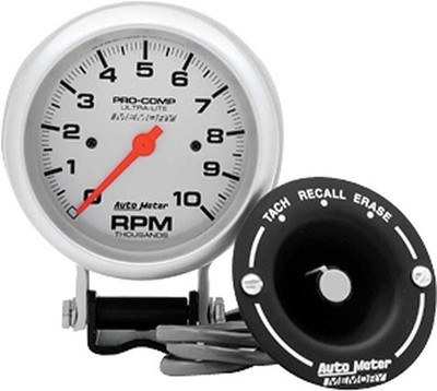 Auto Meter Ultra-Lite Series 3-3/4'' 10000 RPM Pedestal Mount Tachometer with