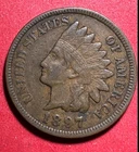 1897 US Indian Head Cent! VF Details! Old US Coin!