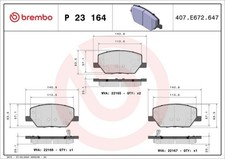 BREMBO Bremsbelagsatz, Scheibenbremse P 23 164X passend für FIAT JEEP