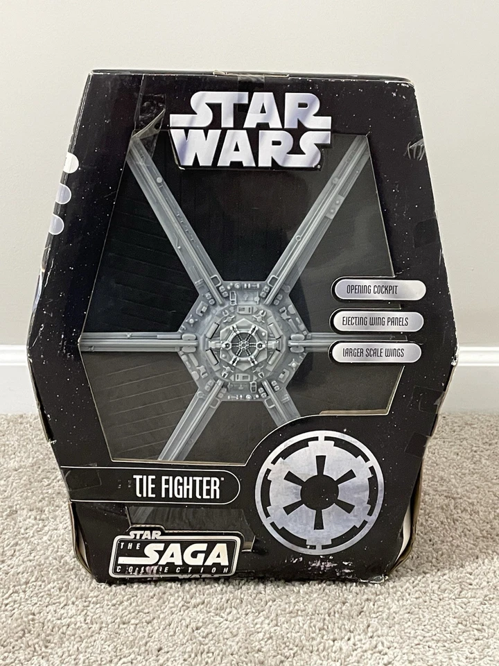 Star Wars Hasbro The Saga Collection 2006 Tie Fighter alas grandes variante de color Foto 4 de 4