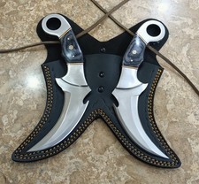 Juego de cuchillos Karambit de acero EDC hechos a mano, mango de garra karambit con funda (4020)