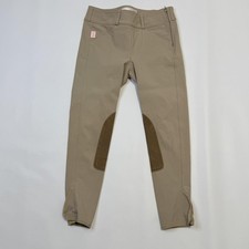 The Tailored Sportsman Pants Youth 16 Beige Riding Breeches Knee Patch USA