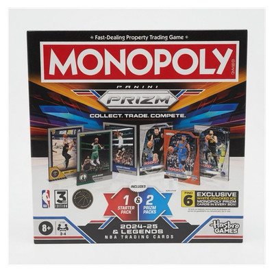 Hasbro Games Monopoly Panini Prizm NBA 3rd Edition Board Game with Trading Cards
