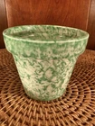 Tiffany & Co. Stangl Green Caughley Planter Spongeware 3” Hand Painted * EXC
