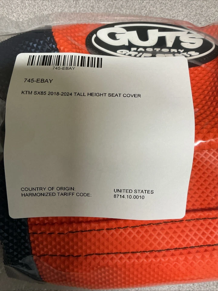 KTM SX85 2018-2024 Tall Height Seat Cover (Label For Full Description) - Image 2 of 2