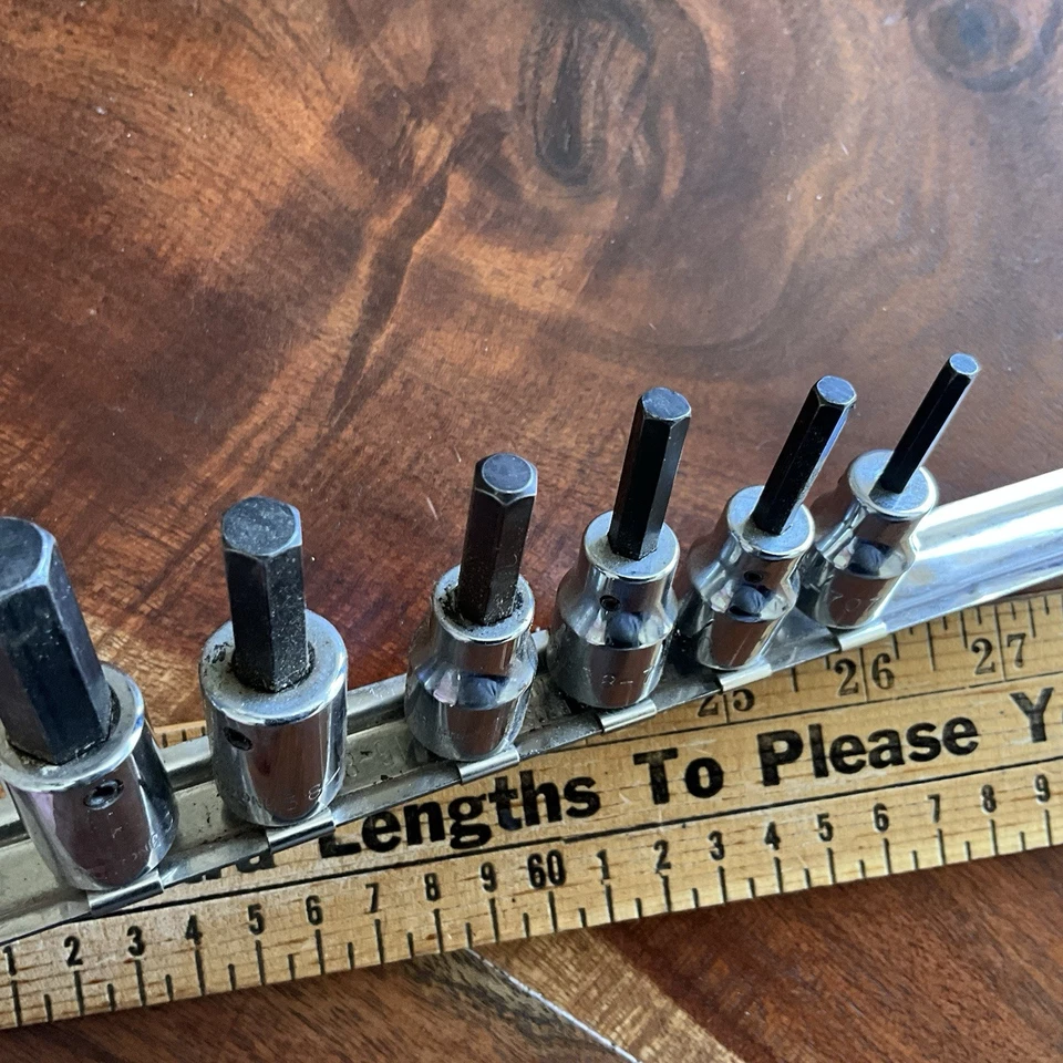 USA Armstrong 6 pc SAE 3/8" Drive Chrome Hex Bit Socket Driver Set 4mm to 10mm - Image 4 of 4