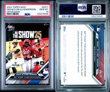 2024 Topps Now Offseason Paul Skenes Elly De La Cruz RC Gunnar Henderson PSA 10