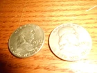 2 Franklin Silver Half Dollars 1963P and 1957D