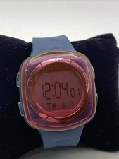 Adidas ADH6073 Unisex Blue Pink Crystal Digital Dial Watch New Battery