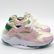 Nike Huarache Run SE GS Size 5.5Y Big Kids Pink Foam/Malachite Sesame DQ0517