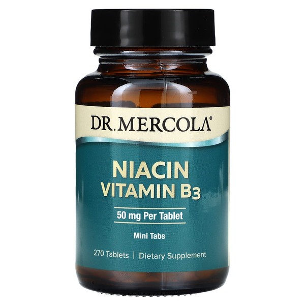 Dr. Mercola, Niacin, Vitamin B3, 50 Mg, 270 Tabletten-image